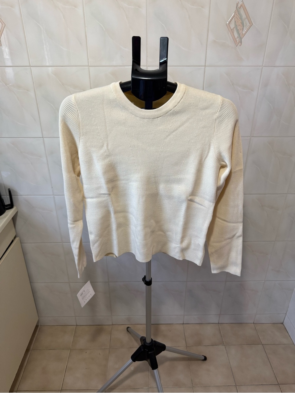 Dress Blank Cream Knit Sweater